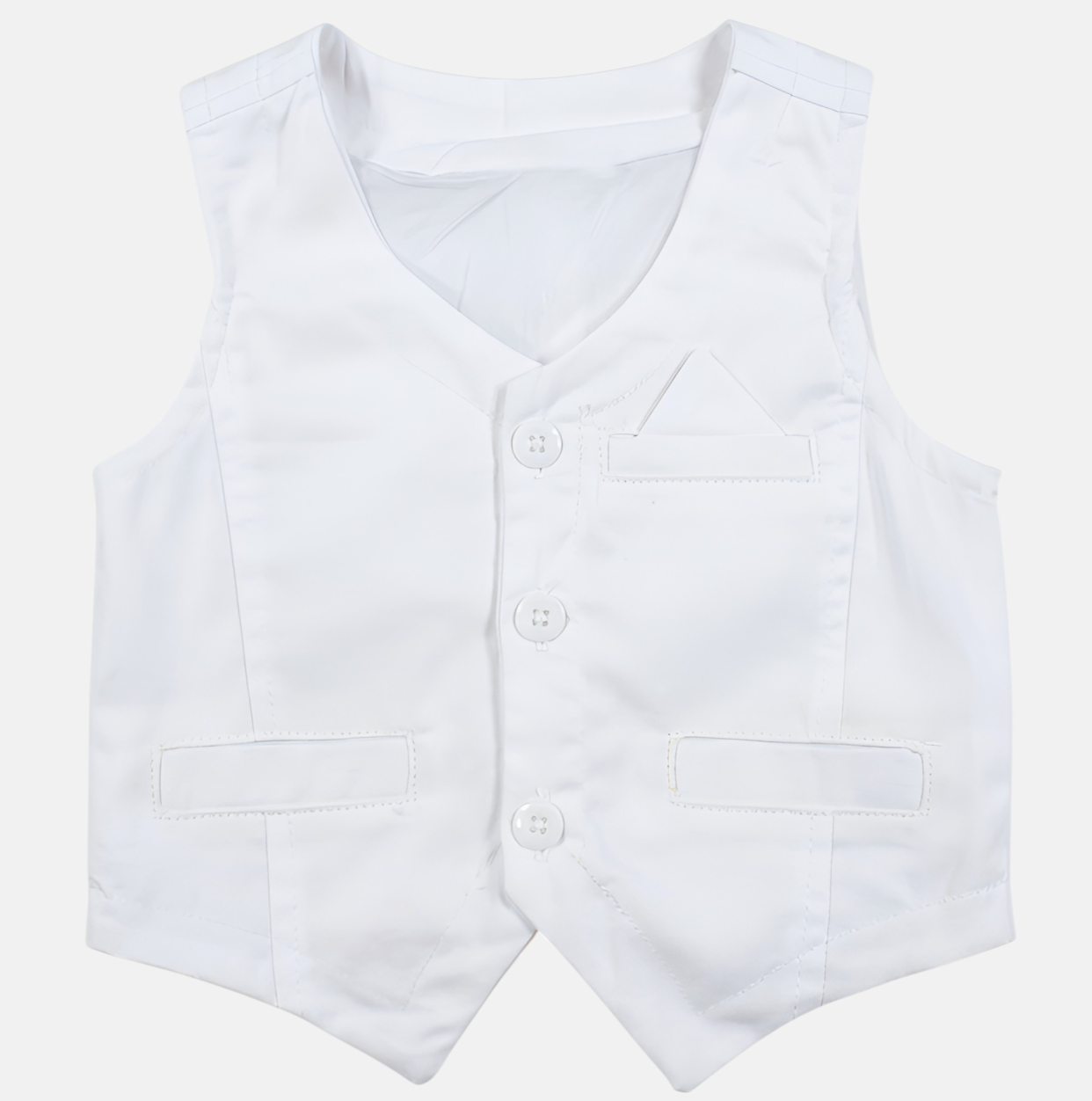 Ensemble Baptême Bébé 3 Pièces — Élégance Blanche KH112