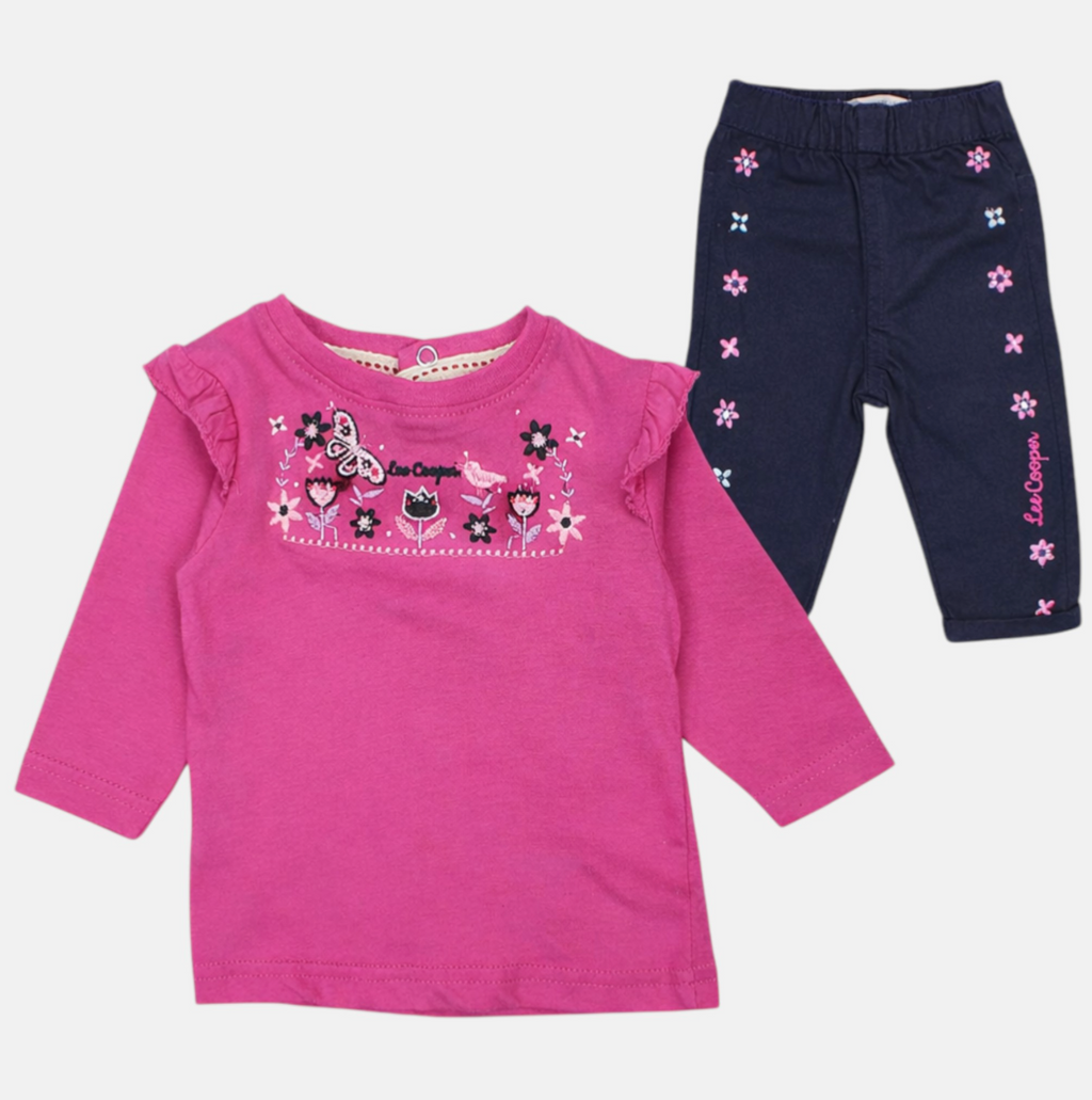 Ensemble Bébé Fille 3 Pièces Lee Cooper — Mini Blossom LC IK1719