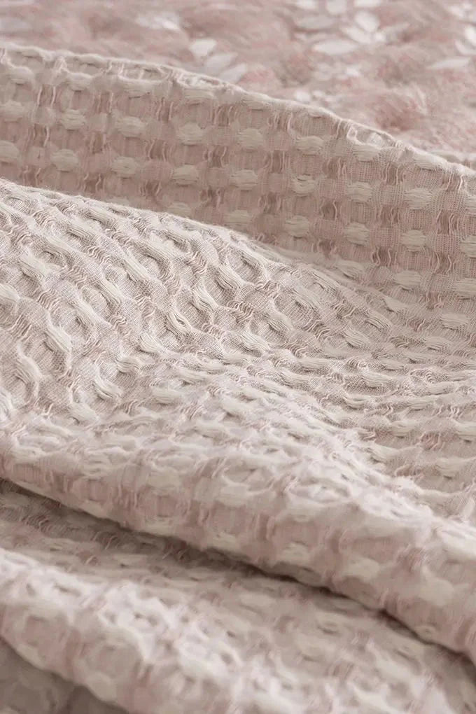 Hibiscus en jacquard rose