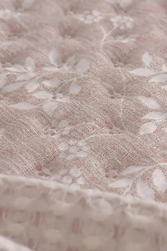 Hibiscus en jacquard rose