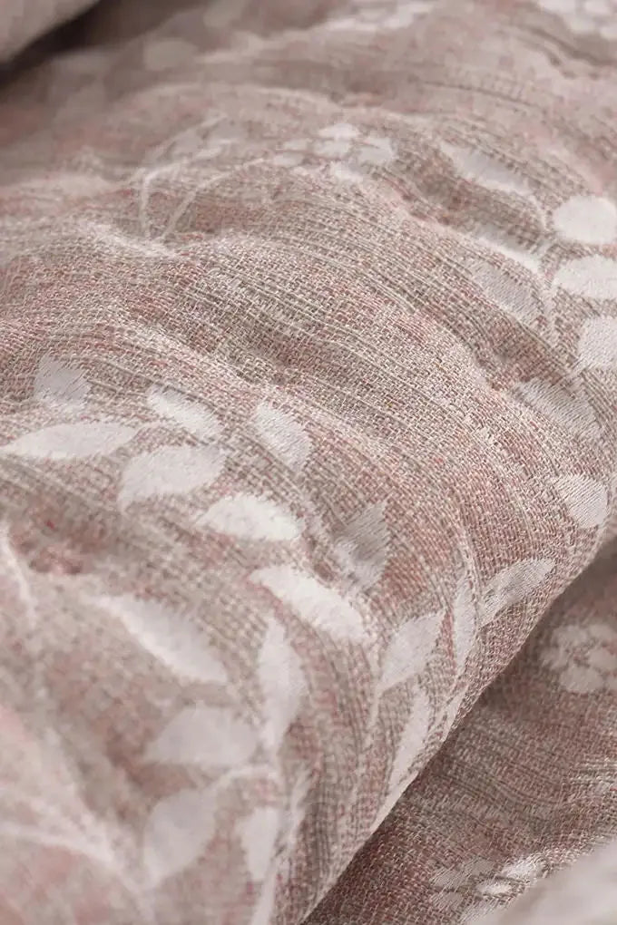 Hibiscus en jacquard rose