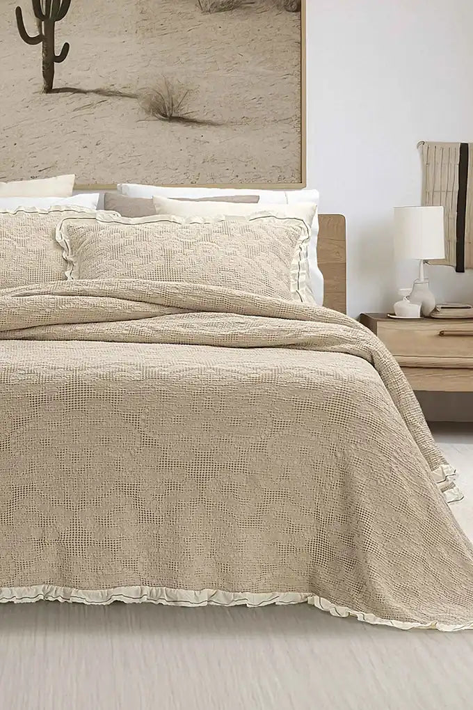 Couvre-lit Refreshing en jacquard de coton